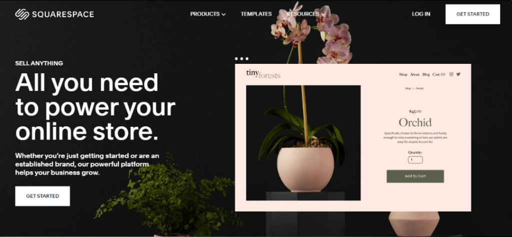 Squarespace ecommerce platform