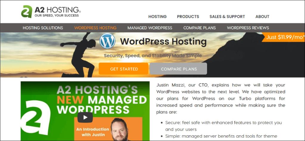 A2 Hosting web hosting