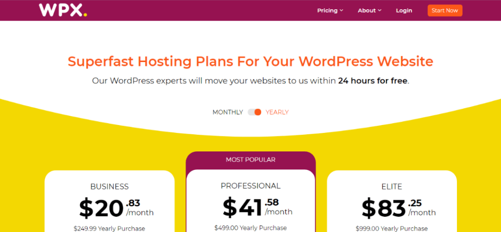 WPX Hosting web hosting