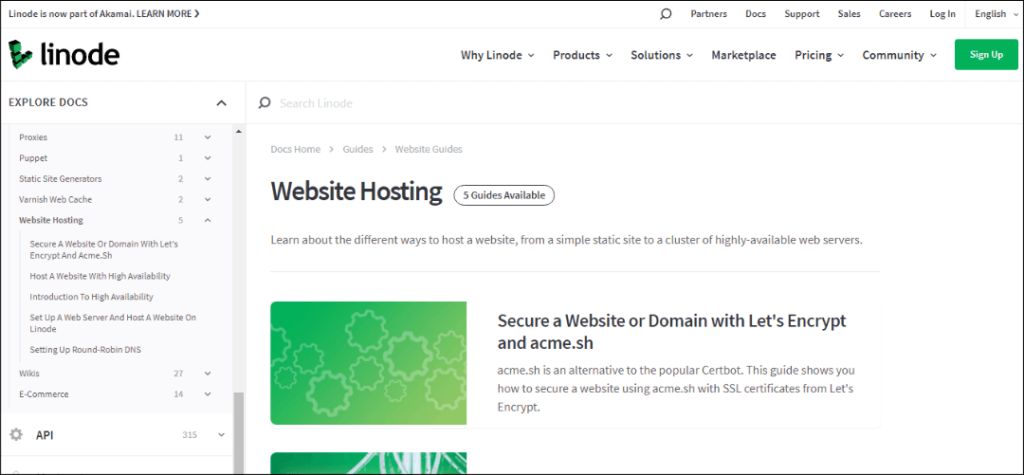 LInode web hosting