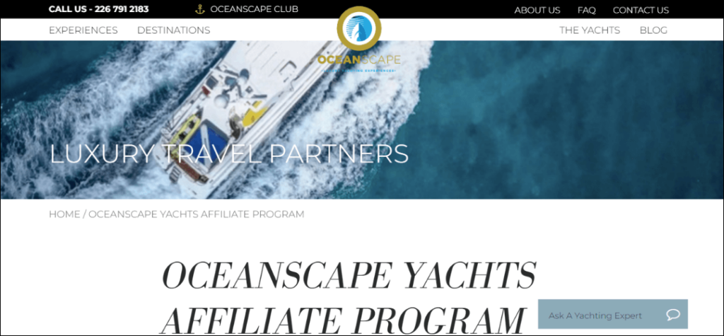 Oceanscape Yachts affiliate program