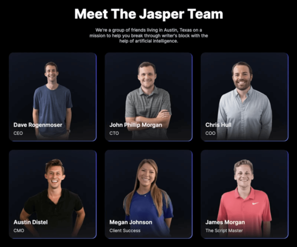 Who are the people behind Jasper AI Software?