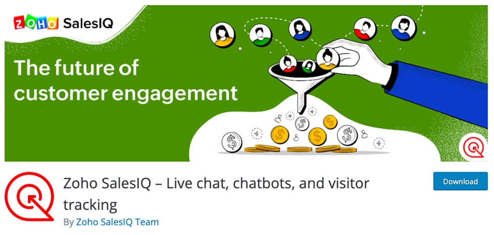 Zoho salesIQ for Woocommerce wordpress