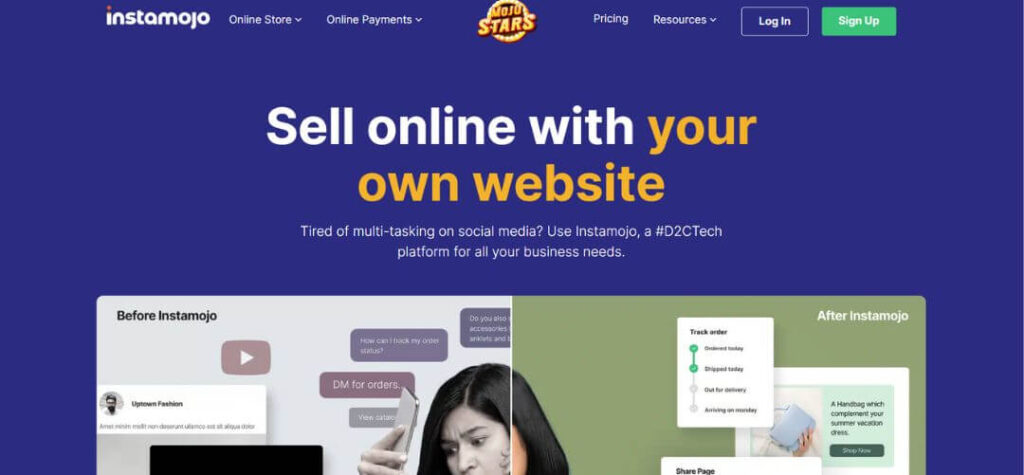 Instamojo: Sell online with your website
