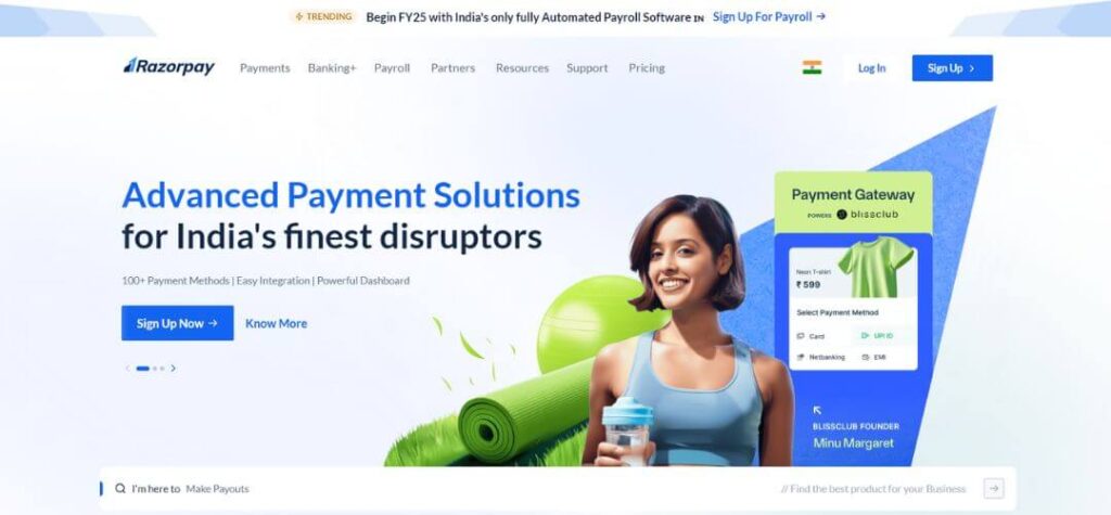 Razorpay advanced payment solutions