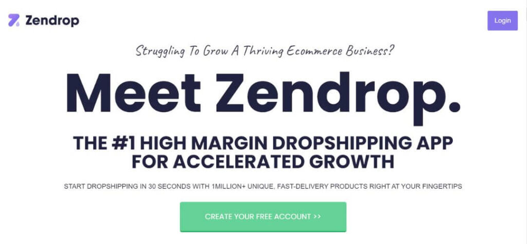 Zendrop dropshipping product research tool